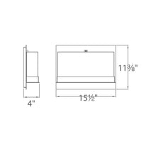 Load image into Gallery viewer, Lumnos LED Wall Light- line drawing.