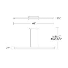Load image into Gallery viewer, LUNE LED Pendant Light - line drawing.
