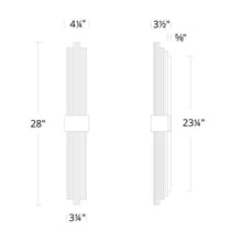 Load image into Gallery viewer, Luzerne LED Bath Vanity Light- line drawing.