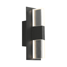 Load image into Gallery viewer, Lyft 12 Outdoor LED Wall Light in Black / Clear/None.