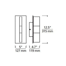 Load image into Gallery viewer, Lyft 12 Outdoor LED Wall Light - line drawing.