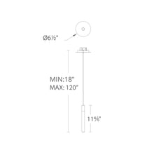 Load image into Gallery viewer, Magic LED Pendant Light- line drawing.