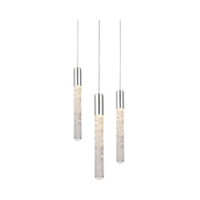 Load image into Gallery viewer, Magic Round LED Chandelier in 3-Light/Polished Nickel.