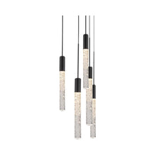 Load image into Gallery viewer, Magic Round LED Chandelier in 5-Light/Black.
