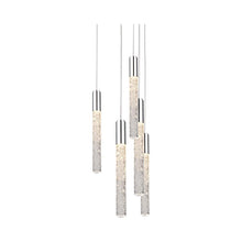 Load image into Gallery viewer, Magic Round LED Chandelier in 5-Light/Polished Nickel.