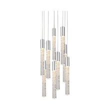 Load image into Gallery viewer, Magic Round LED Chandelier in 9-Light/Polished Nickel.