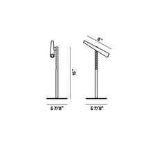 Load image into Gallery viewer, Magneto LED Table Lamp - line drawing.