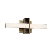 Load image into Gallery viewer, Major LED Bath Bar in Aged Brass.