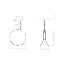 Load image into Gallery viewer, Malibu Discs™ LED Pendant Light - line drawing.