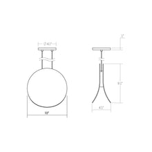 Load image into Gallery viewer, Malibu Discs™ LED Pendant Light - line drawing.