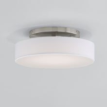Load image into Gallery viewer, Manhattan LED Semi-Flush Mount Ceiling Light in Medium/Brushed Nickel.