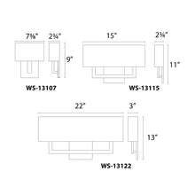 Load image into Gallery viewer, Manhattan LED Wall Light - line drawing.