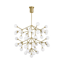Load image into Gallery viewer, Mara Grande LED Chandelier in Aged Brass.