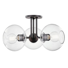 Load image into Gallery viewer, Margot 3-Light Semi-Flush Mount Ceiling Light in Old Bronze.