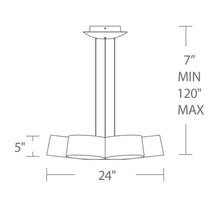 Load image into Gallery viewer, Marimba LED Chandelier - line drawing.
