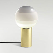 Load image into Gallery viewer, Dipping Light LED Table Lamp in Off White/Brushed Brass/Large.