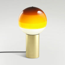 Load image into Gallery viewer, Dipping Light LED Table Lamp in Amber/Brushed Brass/Large.