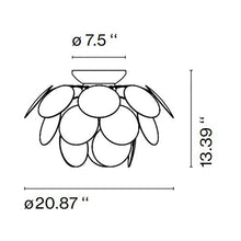 Load image into Gallery viewer, Discoco LED Ceiling Light - line drawing.