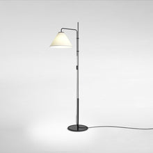 Load image into Gallery viewer, Funiculi Floor Lamp with Fabric Shade in Detail.
