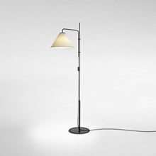 Load image into Gallery viewer, Funiculi Floor Lamp with Fabric Shade in Detail.