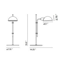 Load image into Gallery viewer, Funiculi S Table Lamp - line drawing.