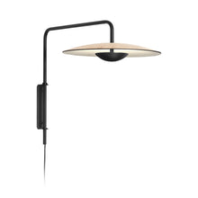 Load image into Gallery viewer, Ginger A LED Wall Light in Oak/White/Large/Plug-In.