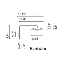 Load image into Gallery viewer, Ginger A LED Wall Light - line drawing.