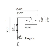 Load image into Gallery viewer, Ginger A LED Wall Light - line drawing.