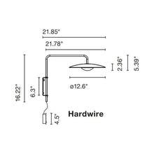 Load image into Gallery viewer, Ginger A LED Wall Light - line drawing.