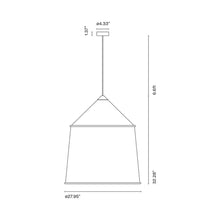 Load image into Gallery viewer, Jaima Outdoor LED Pendant Light - line drawing.