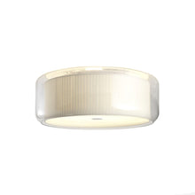 Load image into Gallery viewer, Mercer Flush Mount Ceiling Light in Pleated White Cotton.