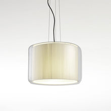 Load image into Gallery viewer, Mercer Pendant Light in Pleated White Cotton/Large.