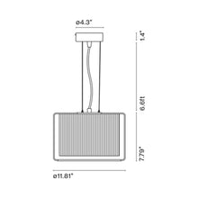 Load image into Gallery viewer, Mercer Pendant Light - line drawing.