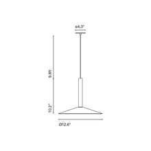Load image into Gallery viewer, Milana PED LED Pendant Light - line drawing.