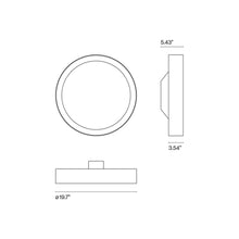 Load image into Gallery viewer, Plaff-On! Ceiling / Wall Light - line drawing.