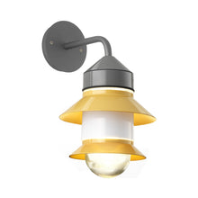 Load image into Gallery viewer, Santorini Outdoor LED Wall Light in Mustard.