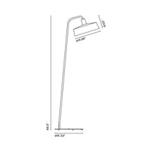 Load image into Gallery viewer, Soho Outdoor LED Floor Lamp - line drawing.