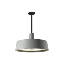 Load image into Gallery viewer, Soho Outdoor LED Fixed Flush Mount Ceiling Light in Stone Grey.