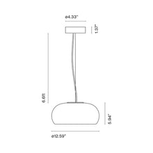 Load image into Gallery viewer, Vetra LED Pendant Light - line drawing.