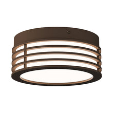 Load image into Gallery viewer, Marue™ Outdoor LED Semi Flush Mount Ceiling Light in Small/Round/Textured Bronze.