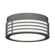 Load image into Gallery viewer, Marue™ Outdoor LED Semi Flush Mount Ceiling Light in Small/Round/Textured Gray.