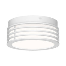 Load image into Gallery viewer, Marue™ Outdoor LED Semi Flush Mount Ceiling Light in Small/Round/Textured White.