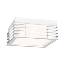 Load image into Gallery viewer, Marue™ Outdoor LED Semi Flush Mount Ceiling Light in Small/Square/Textured White.