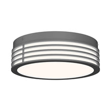 Load image into Gallery viewer, Marue™ Outdoor LED Semi Flush Mount Ceiling Light in Medium/Round/Textured Gray.