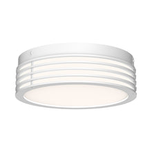 Load image into Gallery viewer, Marue™ Outdoor LED Semi Flush Mount Ceiling Light in Medium/Round/Textured White.