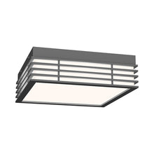 Load image into Gallery viewer, Marue™ Outdoor LED Semi Flush Mount Ceiling Light in Medium/Square/Textured Gray.