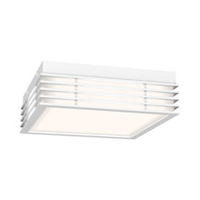 Load image into Gallery viewer, Marue™ Outdoor LED Semi Flush Mount Ceiling Light in Medium/Square/Textured White.