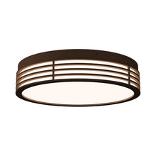 Load image into Gallery viewer, Marue™ Outdoor LED Semi Flush Mount Ceiling Light in Large/Round/Textured Bronze.