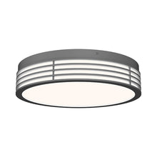 Load image into Gallery viewer, Marue™ Outdoor LED Semi Flush Mount Ceiling Light in Large/Round/Textured Gray.