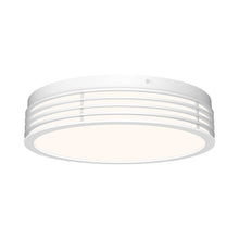 Load image into Gallery viewer, Marue™ Outdoor LED Semi Flush Mount Ceiling Light in Large/Round/Textured White.